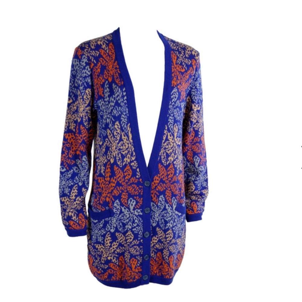 Missoni Cashmere Leaf Print Oversized Ladies Cardigan Sweater
